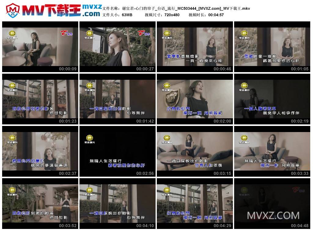 谢宜君-心门的帘子_台语_流行_MC503444